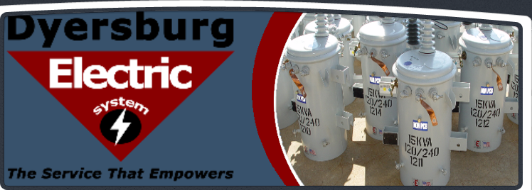 Dyersburg Electric system with Pole Mount Transformers 